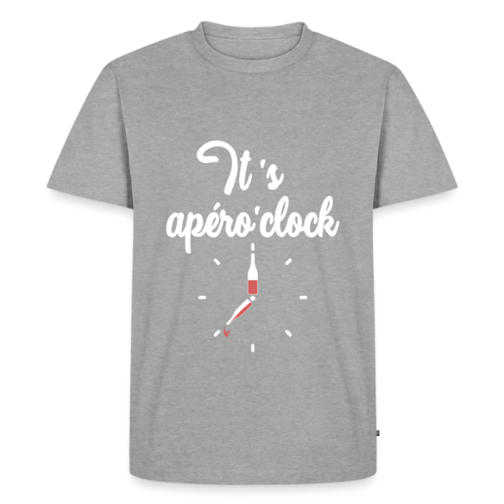 T-shirt premium homme - It's apéro'clock - gris chiné - front