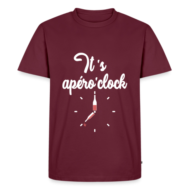 T-shirt premium homme - It's apéro'clock - bourgogne - front
