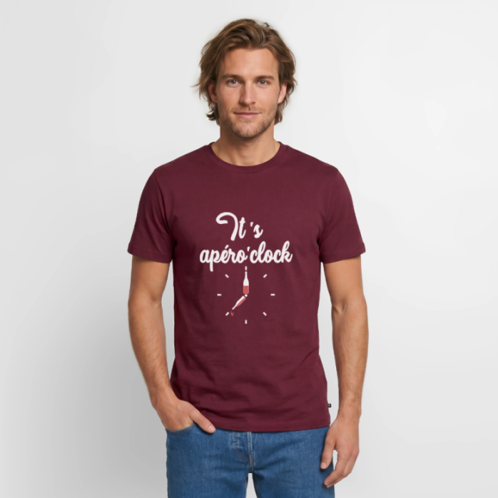 T-shirt premium homme - It's apéro'clock - bourgogne - front