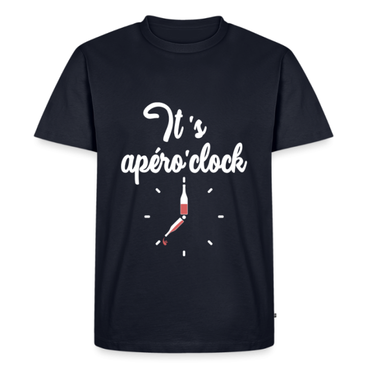 T-shirt premium homme - It's apéro'clock - bleu marine - front