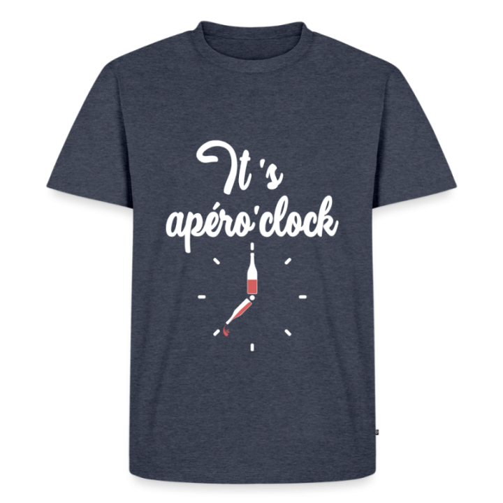 T-shirt premium homme - It's apéro'clock - bleu jeans  - front