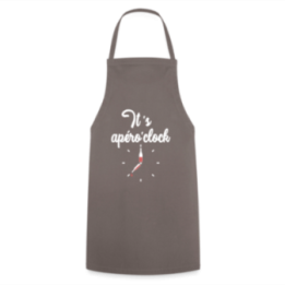 Tablier de cuisine - It's apéro'clock - gris - front