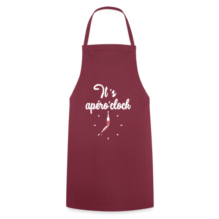 Tablier de cuisine - It's apéro'clock - bordeaux - front
