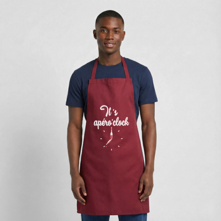 Tablier de cuisine - It's apéro'clock - bordeaux - front