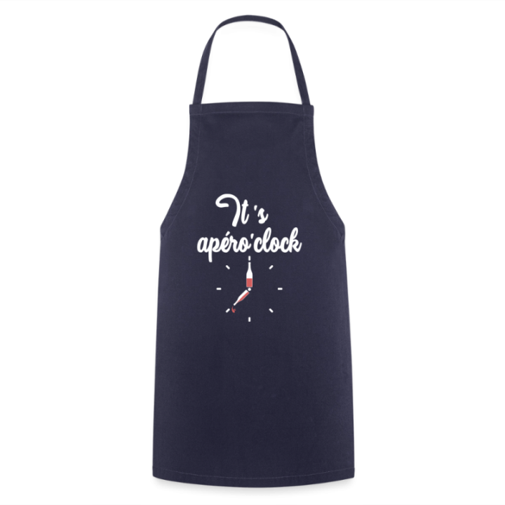 Tablier de cuisine - It's apéro'clock - marine - front