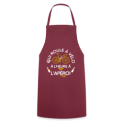 Tablier de cuisine - Qui roule à vélo arrive à l'apéro