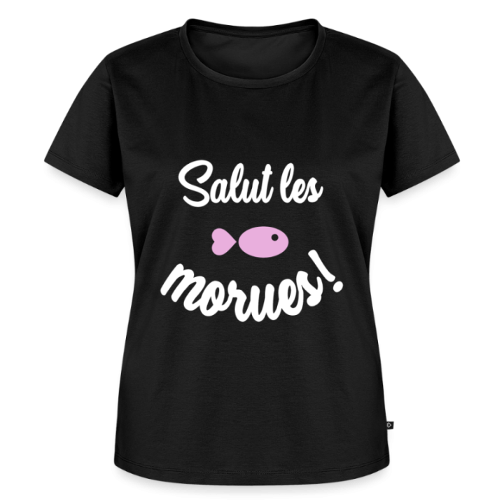 T-shirt premium femme - Salut les morues - noir - front