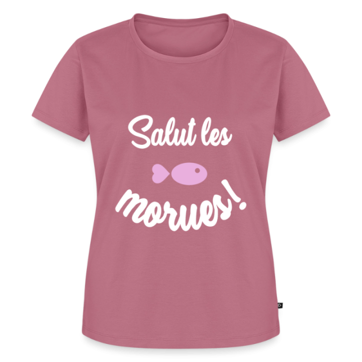T-shirt premium femme - Salut les morues - mauve - front