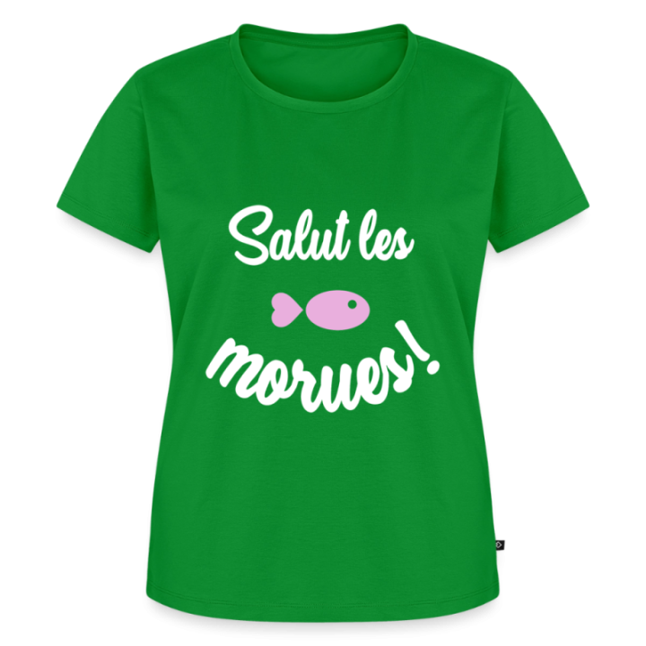 T-shirt premium femme - Salut les morues - vert - front
