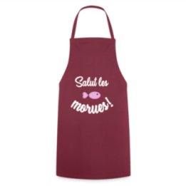 Tablier de cuisine - Salut les morues - bordeaux - front