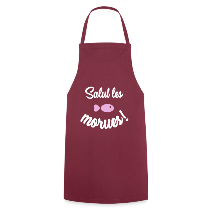 Tablier de cuisine - Salut les morues - bordeaux - front
