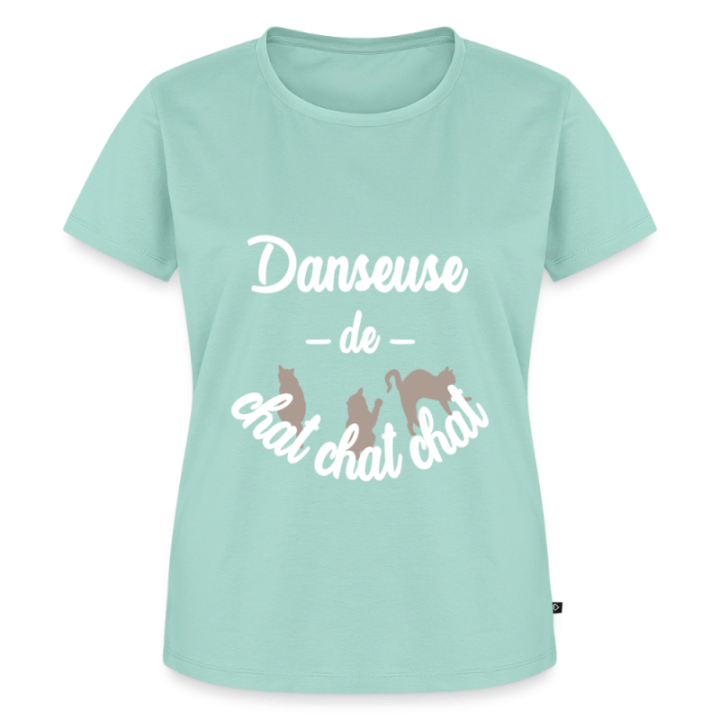 T-shirt premium femme - Danseuse de chat chat chat - menthe  - front