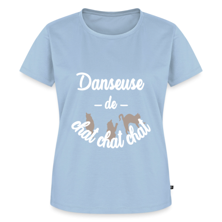 T-shirt premium femme - Danseuse de chat chat chat - bleu clair - front