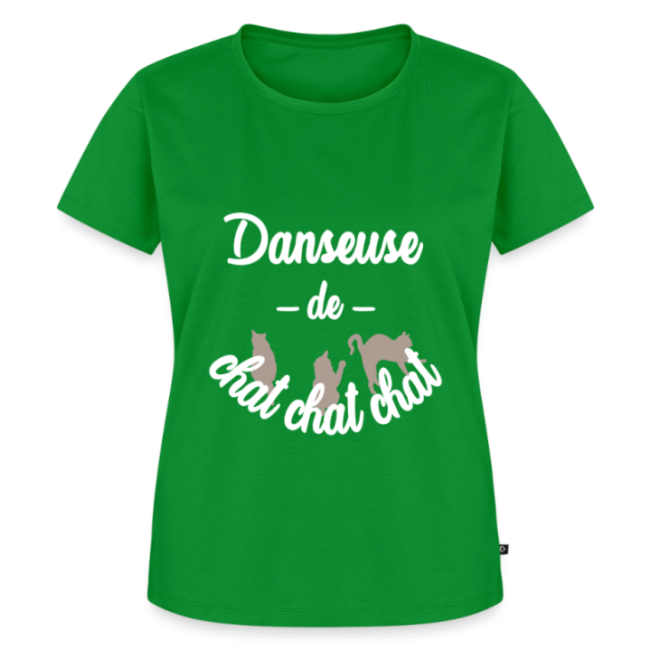 T-shirt premium femme - Danseuse de chat chat chat - vert - front