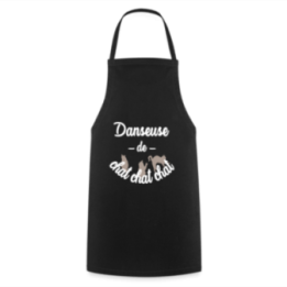 Tablier de cuisine - Danseuse de chat chat chat - noir - front