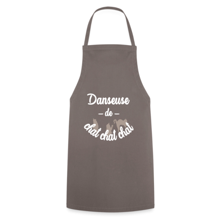 Tablier de cuisine - Danseuse de chat chat chat - gris - front