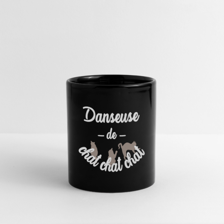 Mug uni - Danseuse de chat chat chat - noir - front