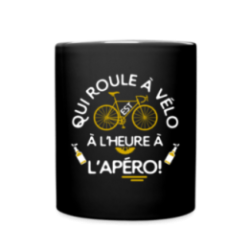Mug uni - Qui roule à vélo arrive à l'apéro