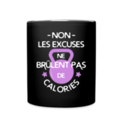 Mug uni - Les excuses ne brûlent pas de calories