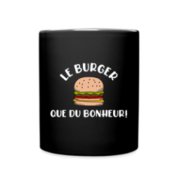 Mug uni - Burger: Que du bonheur