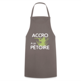 Tablier de cuisine - Accro à la pétoire - gris - front
