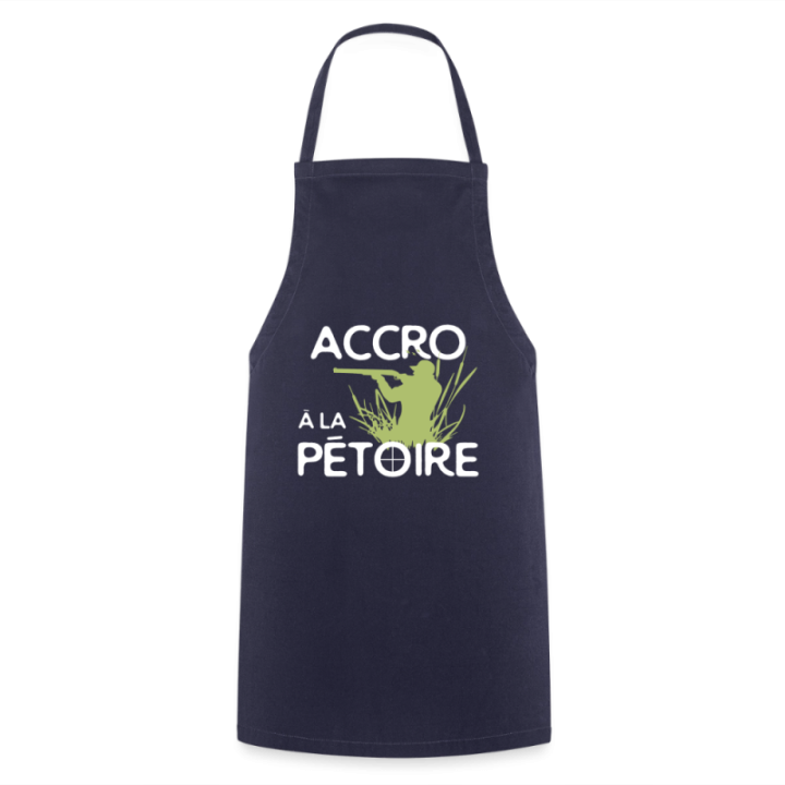 Tablier de cuisine - Accro à la pétoire - marine - front