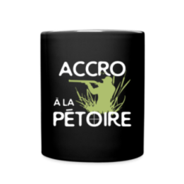 Mug uni - Accro à la pétoire - noir - front