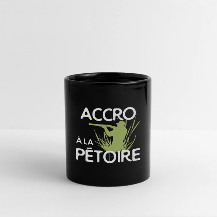 Mug uni - Accro à la pétoire - noir - front