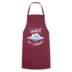 Tablier de cuisine - Un mec simple: Montagne et apéro