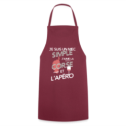 Tablier de cuisine - Un mec simple: Corse et apéro