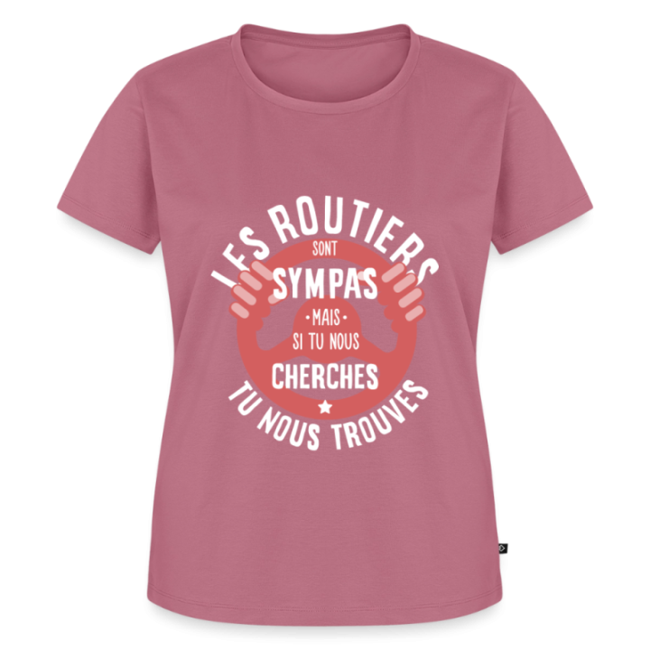 T-shirt premium femme - Les routiers sont sympas mais... - mauve - front