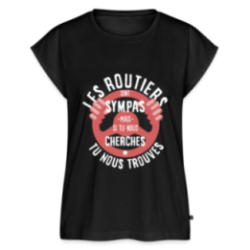 T-shirt à manches retroussées femme - Les routiers sont sympas mais...