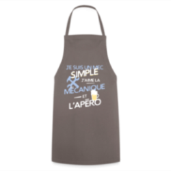Tablier de cuisine - Un mec simple: Mécanique et apéro