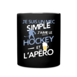 Mug uni - Un mec simple: Hockey et apéro