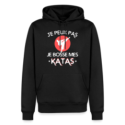 Sweat-shirt à capuche premium homme - Je peux pas, je bosse mes katas