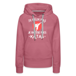 Sweat-shirt à capuche premium femme - Je peux pas
