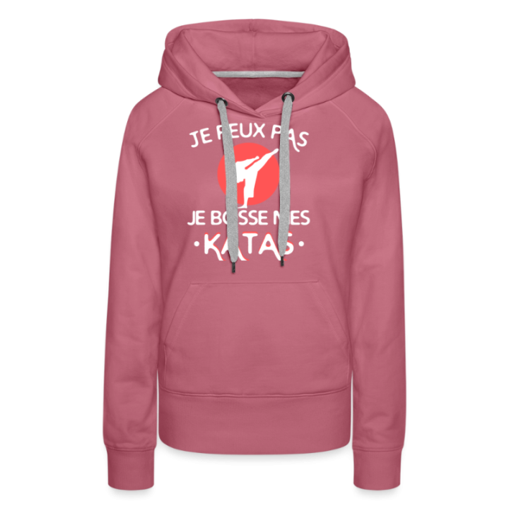 Sweat-shirt à capuche premium femme - Je peux pas