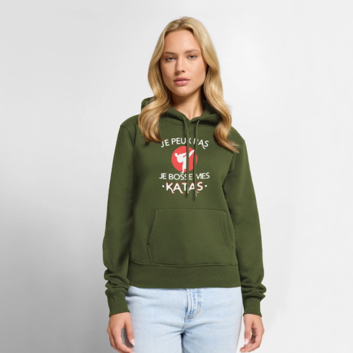 Sweat-shirt à capuche premium femme - Je peux pas