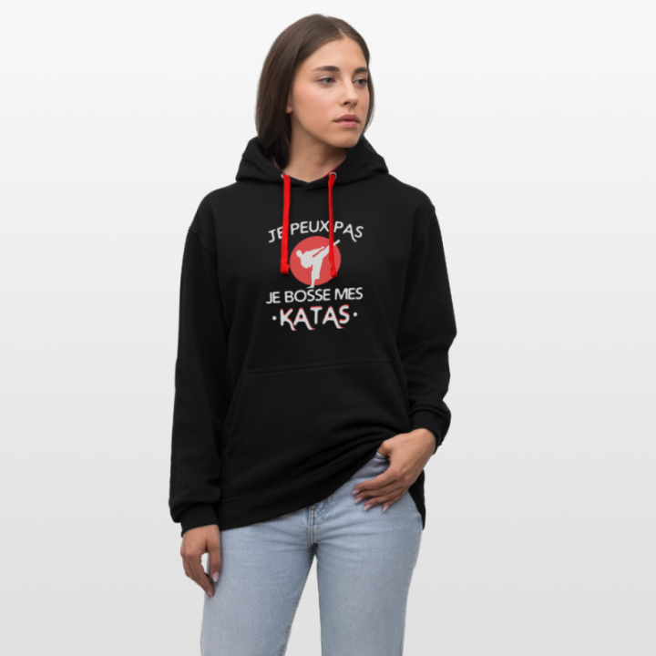  je bosse mes katas - noir/rouge - front