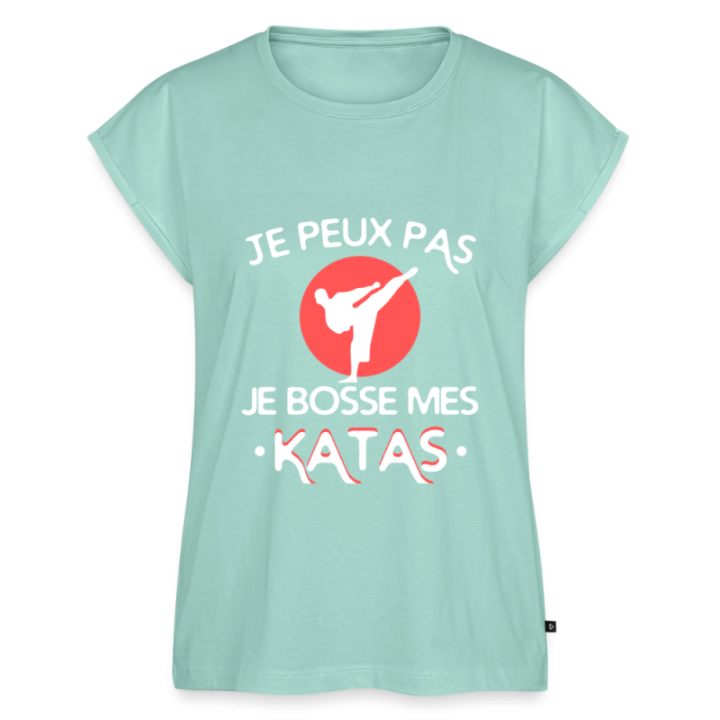 T-shirt à manches retroussées femme - Je peux pas