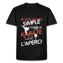 T-shirt premium homme - Un mec simple: Karaté et apéro