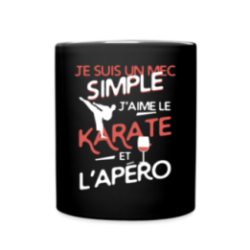 Mug uni - Un mec simple: Karaté et apéro