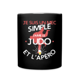 Mug uni - Un mec simple: Judo et apéro - noir - front