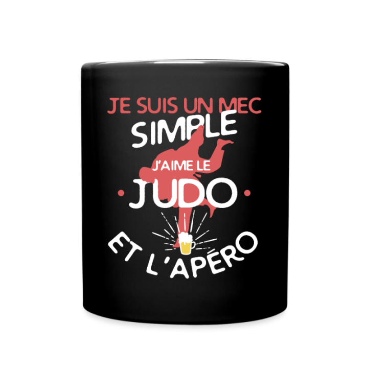 Mug uni - Un mec simple: Judo et apéro - noir - front