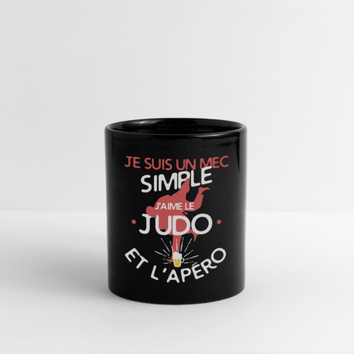 Mug uni - Un mec simple: Judo et apéro - noir - front