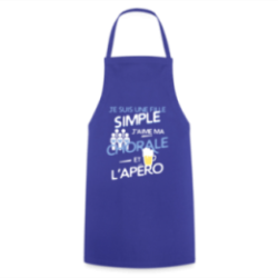 Tablier de cuisine - Une fille simple: Chorale et apéro