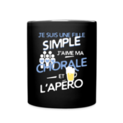 Mug uni - Une fille simple: Chorale et apéro