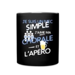 Mug uni - Un mec simple: Chorale et apéro