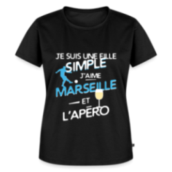 T-shirt premium femme - Une fille simple: Marseille et apéro