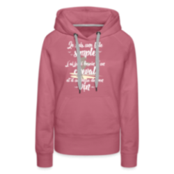 Sweat-shirt à capuche premium femme - Juste besoin d'un cheval et d'un verre de vin